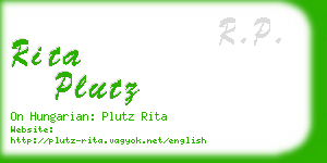 rita plutz business card